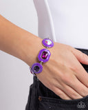 Glazed Guest - Purple Bracelet - Paparazzi Accessories Bracelet Bedazzle Me Pretty Mobile Fashion Boutique