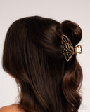 Gliding Grace - Gold Hair Clip - Paparazzi Accessories Hair Clip Bedazzle Me Pretty Mobile Fashion Boutique