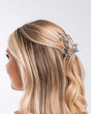 Gliding Grace - Silver Hair Clip - Paparazzi Accessories Hair Clip Bedazzle Me Pretty Mobile Fashion Boutique