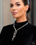 Glittery Getaway - Gold Necklace - Paparazzi Accessories Necklace Bedazzle Me Pretty Mobile Fashion Boutique