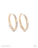 GLITZY By Association - Gold Earrings - Paparazzi Accessories Earrings Bedazzle Me Pretty Mobile Fashion Boutique