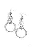Glitzy Gesture - Silver Earrings - Paparazzi Accessories Earrings Bedazzle Me Pretty Mobile Fashion Boutique