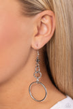 Glitzy Gesture - Silver Earrings - Paparazzi Accessories Earrings Bedazzle Me Pretty Mobile Fashion Boutique