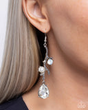Glitzy Giveaway - White Earrings - Paparazzi Accessories Earrings Bedazzle Me Pretty Mobile Fashion Boutique
