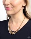 Glow and Grind - Gold Necklace - Paparazzi Accessories Necklace Bedazzle Me Pretty Mobile Fashion Boutique