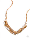 Glow and Grind - Gold Necklace - Paparazzi Accessories Necklace Bedazzle Me Pretty Mobile Fashion Boutique