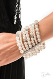 GLOW-ology - White - 2022 Zi Collection Bracelet - Paparazzi Accessories Bedazzle Me Pretty Mobile Fashion Boutique