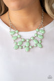 Goddess Glow - Green Necklace - Paparazzi Accessories Necklace Bedazzle Me Pretty Mobile Fashion Boutique