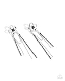 Good Luck Babe! - Black Post Earrings - Paparazzi Accessories Post Earrings Bedazzle Me Pretty Mobile Fashion Boutique