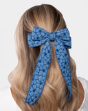 Good to BOW - Blue Hair Clip - Paparazzi Accessories Hair Clip Bedazzle Me Pretty Mobile Fashion Boutique