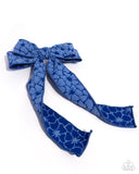 Good to BOW - Blue Hair Clip - Paparazzi Accessories Hair Clip Bedazzle Me Pretty Mobile Fashion Boutique