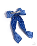 Good to BOW - Blue Hair Clip - Paparazzi Accessories Hair Clip Bedazzle Me Pretty Mobile Fashion Boutique