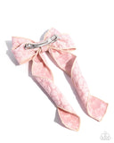 Good to BOW - Pink Hair Clip - Paparazzi Accessories Hair Clip Bedazzle Me Pretty Mobile Fashion Boutique
