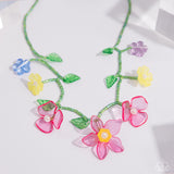 Gourmet Garden - Pink Necklace - Paparazzi Accessories Necklace Bedazzle Me Pretty Mobile Fashion Boutique