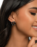 Grace Personified - Black Post Earrings - Paparazzi Accessories Post Earrings Bedazzle Me Pretty Mobile Fashion Boutique