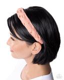 Graceful Gathering - Orange Headband - Paparazzi Accessories Bedazzle Me Pretty Mobile Fashion Boutique