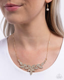 Graceful Genre - Gold Necklace - Paparazzi Accessories Necklace Bedazzle Me Pretty Mobile Fashion Boutique