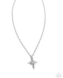Graceful Glory - White Necklace - Paparazzi Accessories Necklace Bedazzle Me Pretty Mobile Fashion Boutique