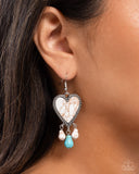 Grandiose Gaze - White Earrings - Paparazzi Accessories Earrings Bedazzle Me Pretty Mobile Fashion Boutique