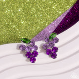Grapevine Grace - Purple Post Earrings - Paparazzi Accessories Post Earrings Bedazzle Me Pretty Mobile Fashion Boutique