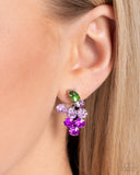 Grapevine Grace - Purple Post Earrings - Paparazzi Accessories Post Earrings Bedazzle Me Pretty Mobile Fashion Boutique