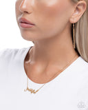 Grateful for You - Gold Necklace - Paparazzi Accessories Necklace Bedazzle Me Pretty Mobile Fashion Boutique