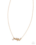 Grateful for You - Gold Necklace - Paparazzi Accessories Necklace Bedazzle Me Pretty Mobile Fashion Boutique