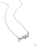 Grateful for You - Silver Necklace - Paparazzi Accessories Necklace Bedazzle Me Pretty Mobile Fashion Boutique