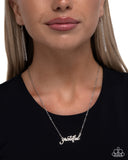 Grateful for You - Silver Necklace - Paparazzi Accessories Necklace Bedazzle Me Pretty Mobile Fashion Boutique