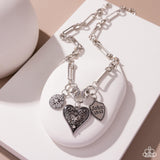 Greater Love - White Necklace - Paparazzi Accessories Necklace Bedazzle Me Pretty Mobile Fashion Boutique