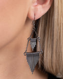 Greco Grotto - Black Earrings - Paparazzi Accessories Earrings Bedazzle Me Pretty Mobile Fashion Boutique