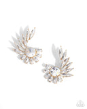 Greek Glam - Gold Post Earrings - Paparazzi Accessories Post Earrings Bedazzle Me Pretty Mobile Fashion Boutique
