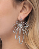 Growing Garden - Silver Post Earrings - Paparazzi Accessories Post Earrings Bedazzle Me Pretty Mobile Fashion Boutique