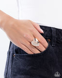 Half of Me - Rose Gold Ring - Paparazzi Accessories Ring Bedazzle Me Pretty Mobile Fashion Boutique