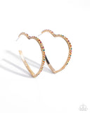 Halftime Hearts - Multi Earrings - Paparazzi Accessories Earrings Bedazzle Me Pretty Mobile Fashion Boutique