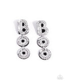 Halloween Bash - White Post Earrings - Paparazzi Accessories Post Earrings Bedazzle Me Pretty Mobile Fashion Boutique