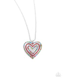 Hallucinatory Hearts - Red Necklace - Paparazzi Accessories Necklace Bedazzle Me Pretty Mobile Fashion Boutique