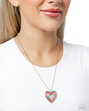 Hallucinatory Hearts - Red Necklace - Paparazzi Accessories Necklace Bedazzle Me Pretty Mobile Fashion Boutique