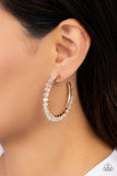 Halo Hustle - Gold Earrings - Paparazzi Accessories Earrings Bedazzle Me Pretty Mobile Fashion Boutique