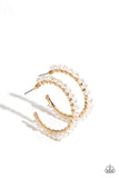 Halo Hustle - Gold Earrings - Paparazzi Accessories Earrings Bedazzle Me Pretty Mobile Fashion Boutique