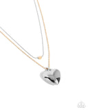 Halting Hearts - Multi Necklace - Paparazzi Accessories Necklace Bedazzle Me Pretty Mobile Fashion Boutique