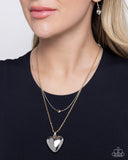 Halting Hearts - Multi Necklace - Paparazzi Accessories Necklace Bedazzle Me Pretty Mobile Fashion Boutique