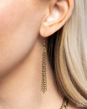 Hammered Halo - Brass Necklace - Paparazzi Accessories Necklace Bedazzle Me Pretty Mobile Fashion Boutique