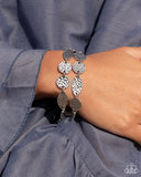 Hammered Hangout - Silver Bracelet - Paparazzi Accessories Bracelet Bedazzle Me Pretty Mobile Fashion Boutique