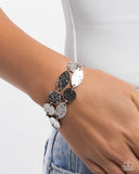 Hammered Hangout - Silver Bracelet - Paparazzi Accessories Bracelet Bedazzle Me Pretty Mobile Fashion Boutique