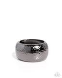 Hammered Hassle - Black Bracelet - Paparazzi Accessories Bracelet Bedazzle Me Pretty Mobile Fashion Boutique