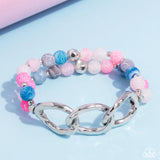 Hammered Haven - Pink Bracelet - Paparazzi Accessories Bracelet Bedazzle Me Pretty Mobile Fashion Boutique