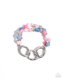 Hammered Haven - Pink Bracelet - Paparazzi Accessories Bracelet Bedazzle Me Pretty Mobile Fashion Boutique