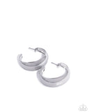 Hammered Heritage - Silver Earrings - Paparazzi Accessories Earrings Bedazzle Me Pretty Mobile Fashion Boutique