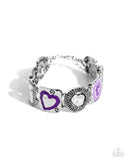 Hammered History - Purple Bracelet - Paparazzi Accessories Bracelet Bedazzle Me Pretty Mobile Fashion Boutique
